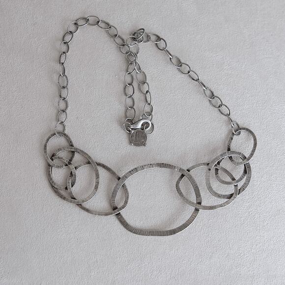 Silpada 'Pop the Bubbly' N2450 Bib Necklace Retired Sterling Silver 925 18" - Picture 6 of 8